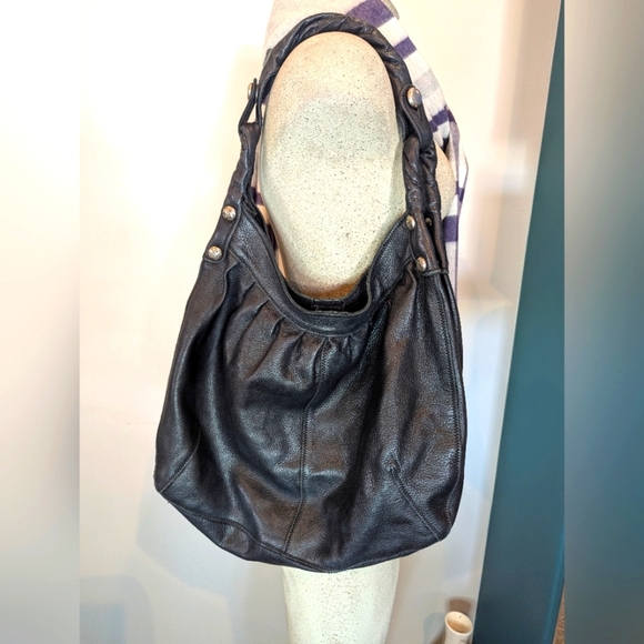 Lucky Brand Hobo Bag -black Leather shoulder bag - Picture 1 of 11